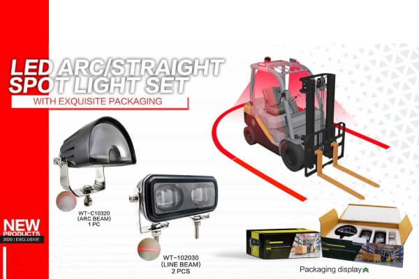 Forklift Light kit: Side lights (2) and rear arch (1)